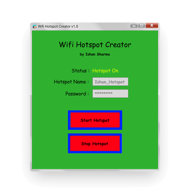 WiFi Hotspot Creator | Hotspoter : @ishandeveloper
